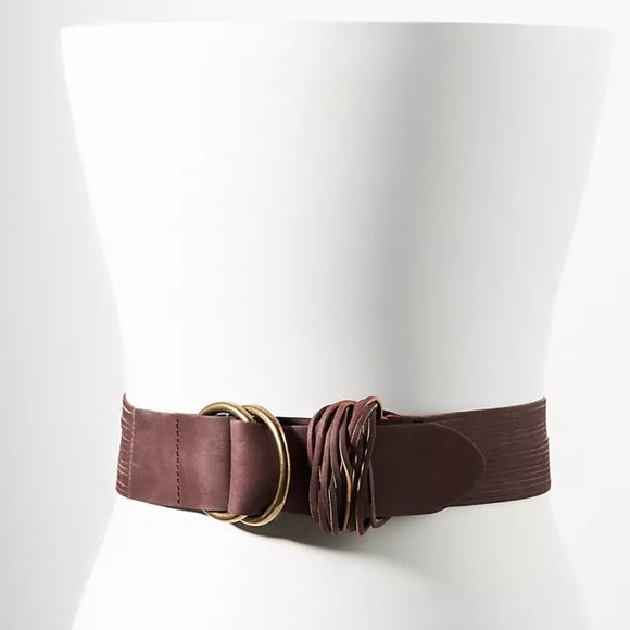 Anthropologie Tonya Double O-Ring Belt in BLACK main image 5